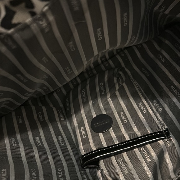 Mimco Bags Mimco Worker Laptop Bag Leopard Print And Black Patent